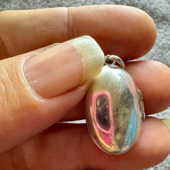 Intricate Silver Locket with Turquoise Accent - Picture 9 of 17